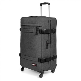 Eastpak Travel-Reisetasche Transit'r 4 L (80 Liter) mit Rollen Black Denim grau